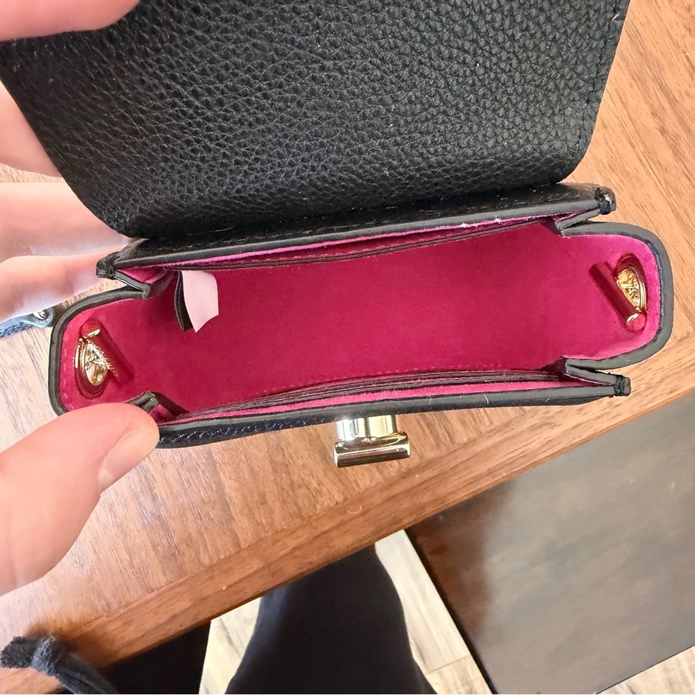 NWOT Cole Haan Black Leather Crossbody Bag - Picture 4 of 9